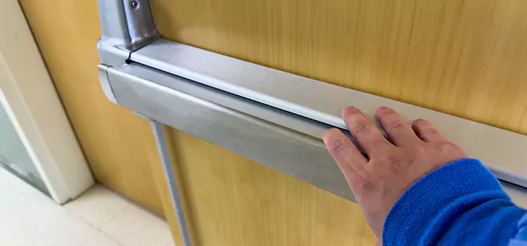 Installing a Push Bar on a Door Hobart
